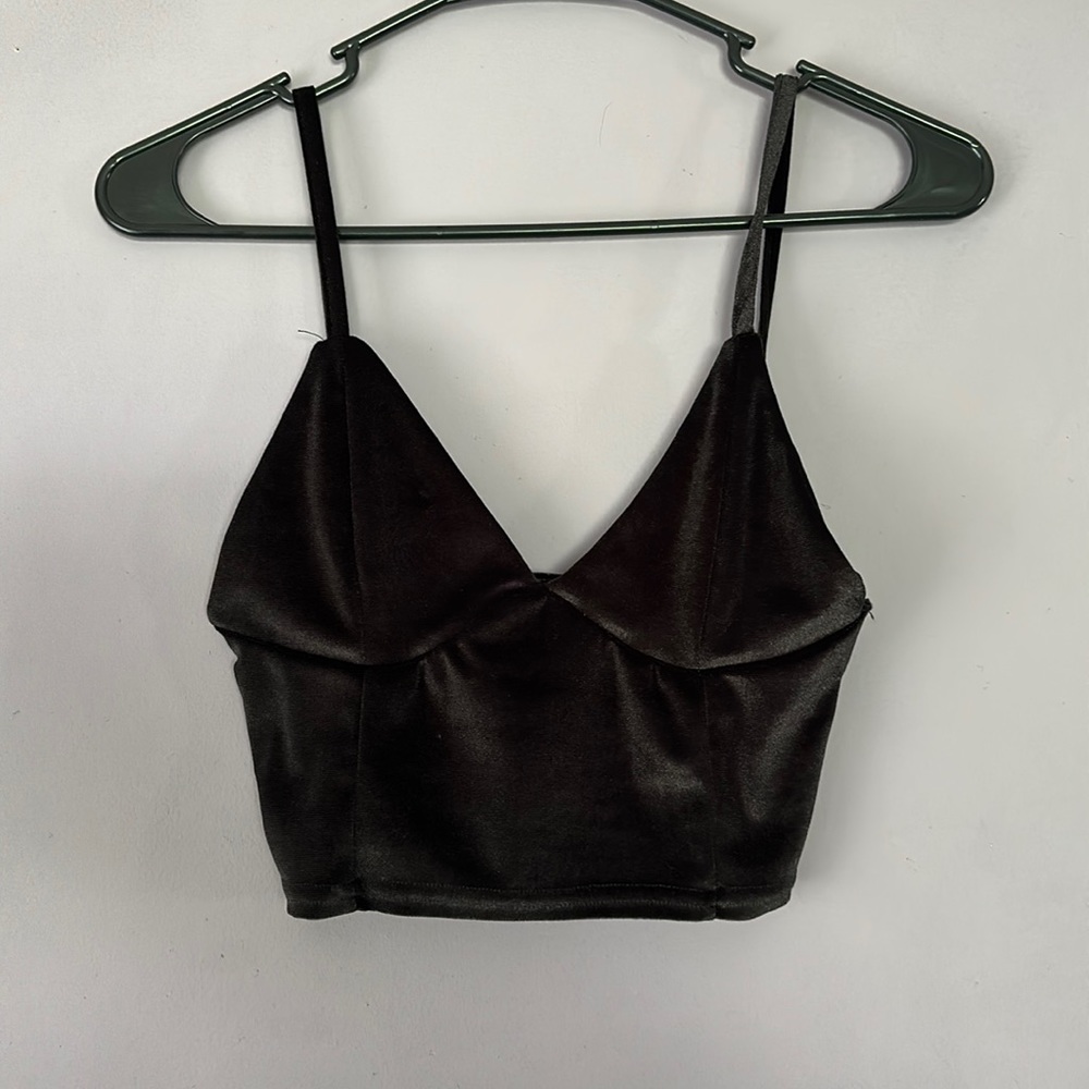 Velvet crop top
